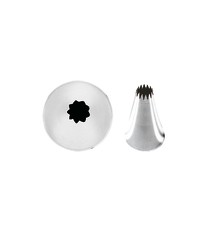 Conf. 6 Pz Bocchette Foro Fiore 12 mm In Acciaio Inox