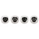 Conf. 6 Pz Bocchette Foro A Stella Francese 14 mm In Acciaio Inox