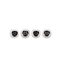 Conf. 6 Pz Bocchette Foro A Stella Francese 14 mm In Acciaio Inox