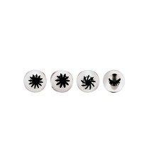 Conf. 4 Pz Bocchette Assortite 3 mm In Acciaio Inox