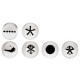 Conf. 6 Pz Bocchette Assortite 2,4 mm In Acciaio Inox
