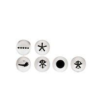 Conf. 6 Pz Bocchette Assortite 2,4 mm In Acciaio Inox