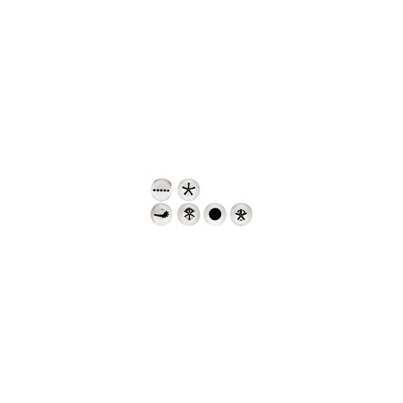 Conf. 6 Pz Bocchette Assortite 2,4 mm In Acciaio Inox