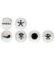 Conf. 6 Pz Bocchette Assortite 2,4 mm In Acciaio Inox