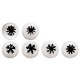 Conf. 6 Pz Bocchette Assortite 2,4 mm In Acciaio Inox