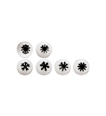 Conf. 6 Pz Bocchette Assortite 2,4 mm In Acciaio Inox