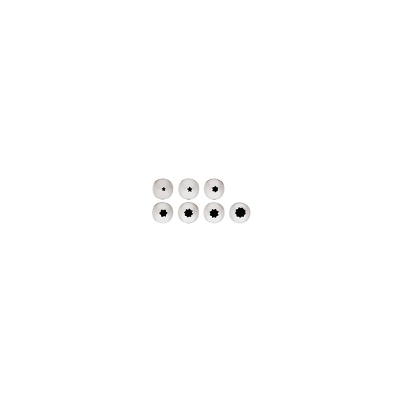 Conf. 12 Pz Bocchette Assortite 1,7 mm In Acciaio Inox