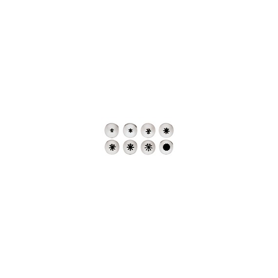 Conf. 7 Pz Bocchette Assortite 1,7 mm In Acciaio Inox