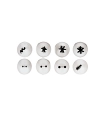 Conf. 8 Pz Bocchette Assortite 1,7 mm In Acciaio Inox