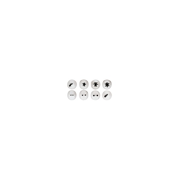 Conf. 8 Pz Bocchette Assortite 1,7 mm In Acciaio Inox