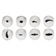 Conf. 8 Pz Bocchette Assortite 1,7 mm In Acciaio Inox