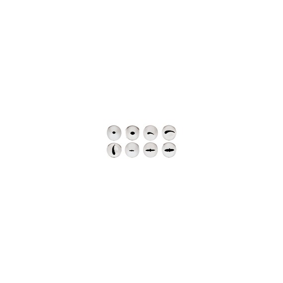 Conf. 8 Pz Bocchette Assortite 1,7 mm In Acciaio Inox