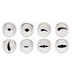Conf. 8 Pz Bocchette Assortite 1,7 mm In Acciaio Inox