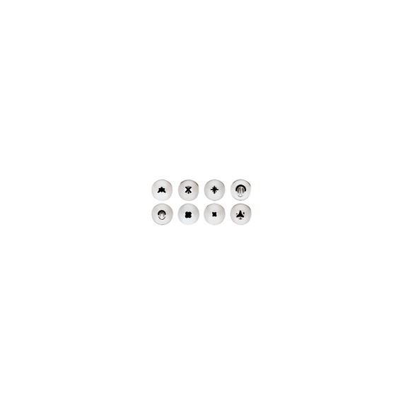 Conf. 8 Pz Bocchette Assortite 1,7 mm In Acciaio Inox