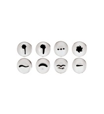 Conf. 8 Pz Bocchette Assortite 1,7 mm In Acciaio Inox