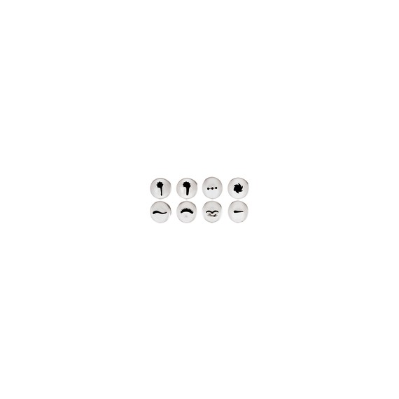 Conf. 8 Pz Bocchette Assortite 1,7 mm In Acciaio Inox
