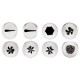 Conf. 8 Pz Bocchette Assortite 1,7 mm In Acciaio Inox