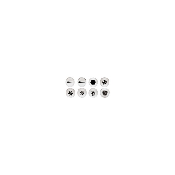 Conf. 8 Pz Bocchette Assortite 1,7 mm In Acciaio Inox