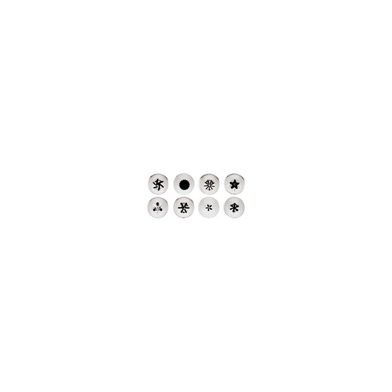 Conf. 8 Pz Bocchette Assortite 1,7 mm In Acciaio Inox
