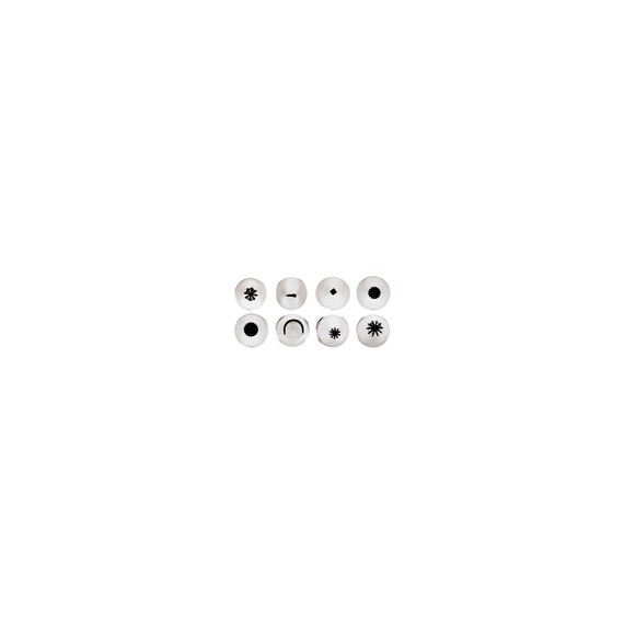 Conf. 8 Pz Bocchette Assortite 1,7 mm In Acciaio Inox