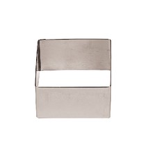 Confezione 6 Pz. Monachelle Quadrate 3x5 cm In Acciaio Inox