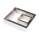Quadrato cm 10x10 H. 4,5 Per Pasticceria In Acciaio Inox