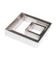 Quadrato cm 22x22 H. 4,5 Per Pasticceria In Acciaio Inox