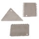 Set 3 Pz Raschietti A Pettine In Acciaio Inox