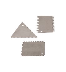 Set 3 Pz Raschietti A Pettine In Acciaio Inox