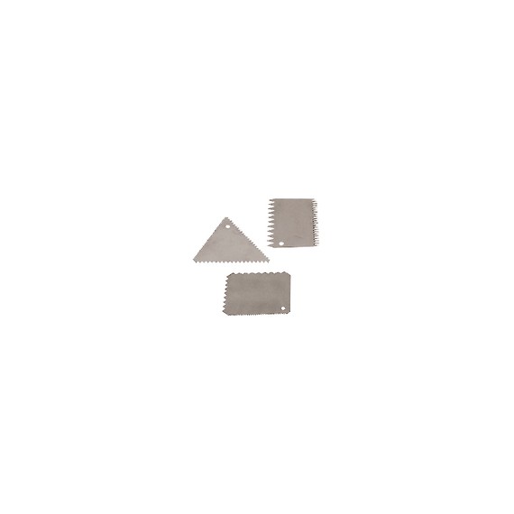 Set 3 Pz Raschietti A Pettine In Acciaio Inox