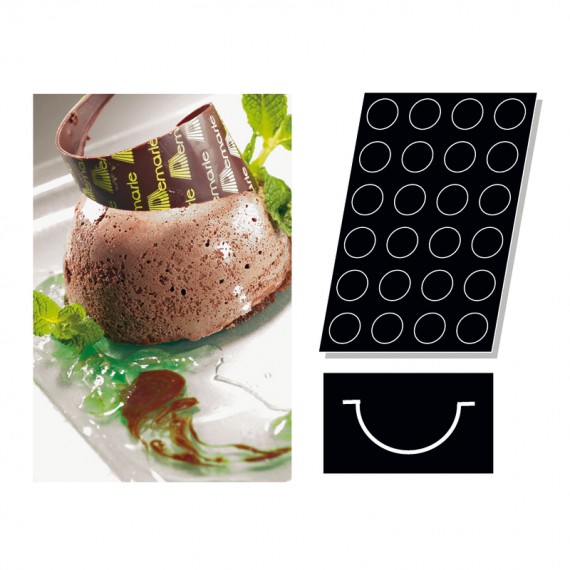 Stampo Semisfere Cm 4 In Silicone Flessibile