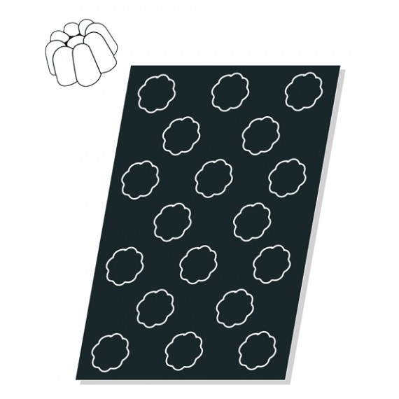 Stampo Cm 60x40 Flessibile Bavarese Cm 7,8 In Silicone