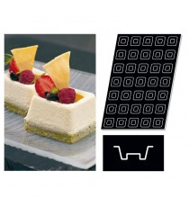 Stampo Flessibile Cm 60x40 Savarin Quadrati In Silicone