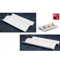 Piatto RANDOM rettangolare a 3 scomparti conf. 6 pz