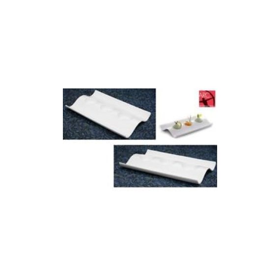 Piatto RANDOM rettangolare a 3 scomparti conf. 6 pz