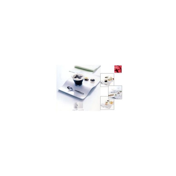 Piatto RANDOM rettangolare foro plancha conf. 6 pz