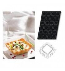 Stampo Flessibile Cm 60x40 Tartellette Quadra In Silicone