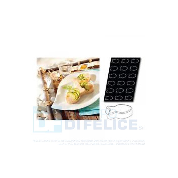 Stampo Flessibile Cm 60x40 Pesci In Silicone