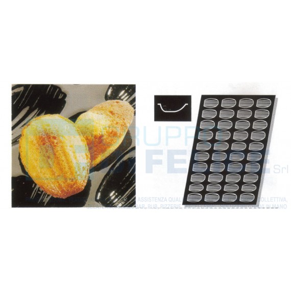 Stampo Flessibile Cm 60x40 Madeleines In Silicone