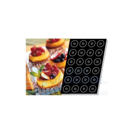 Stampo Flessibile Cm 60x40 Savarins Cm 6,6  In Silicone