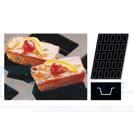 Stampo Flessibile Cm 60x40 Cakes Rettangolari In Silicone