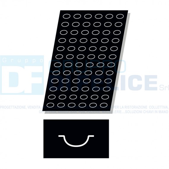 Stampo Flessibile Cm 60x40 Mini-Tronchetti In Silicone
