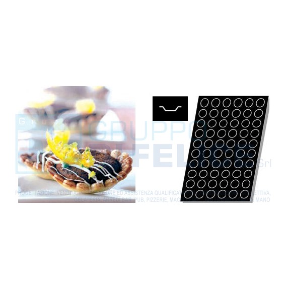 Stampo Flessibile Cm 60x40 Tartellette Cm 7,7 In Silicone