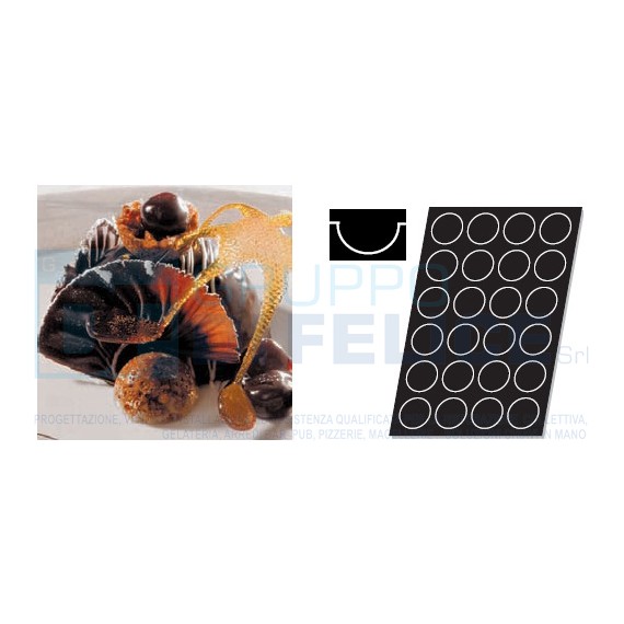 Stampo Flessibile Cm 60x40 Semisfere Cm 8 In Silicone
