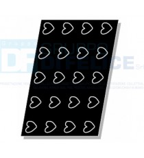 Stampo Flessibile Cm 60x40 Cuori In Silicone