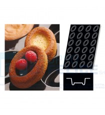 Stampo Flessibile Cm 60x40 Savarins Ovali In Silicone