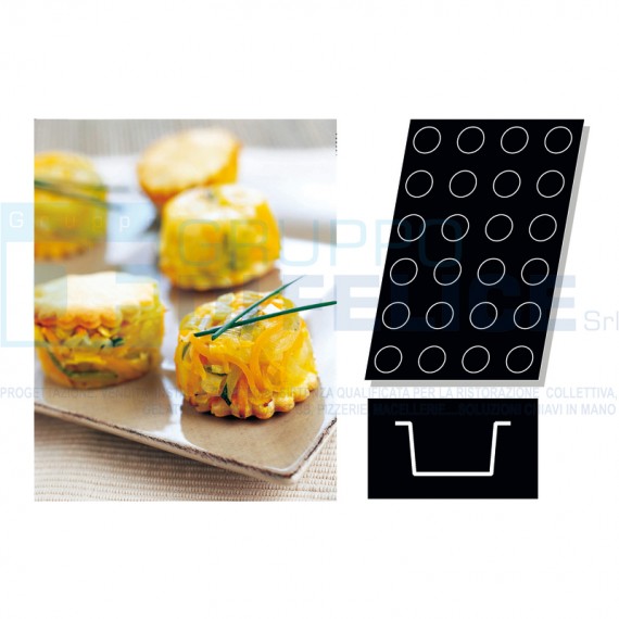 Stampo Flessibile Cm 60x40 Cilindri Cm 6,5 In Silicone
