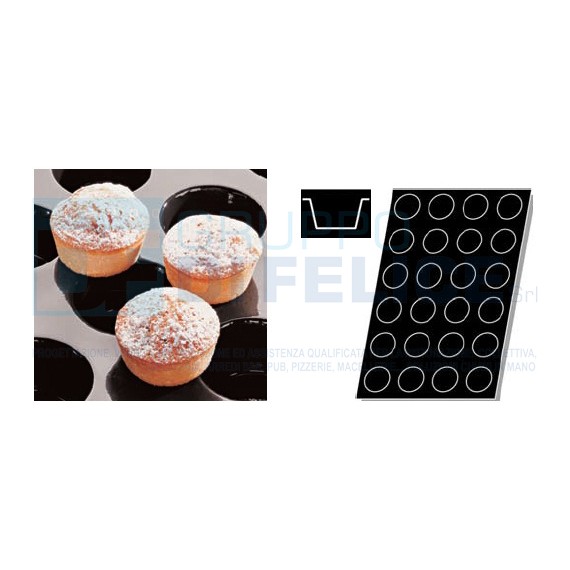 Stampo Flessibile Cm 60x40 Mini-Muffins Cm 5,1 In Silicone