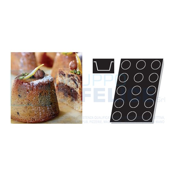 Stampo Flessibile Cm 60x40 Muffins Cm 8,2 In Silicone