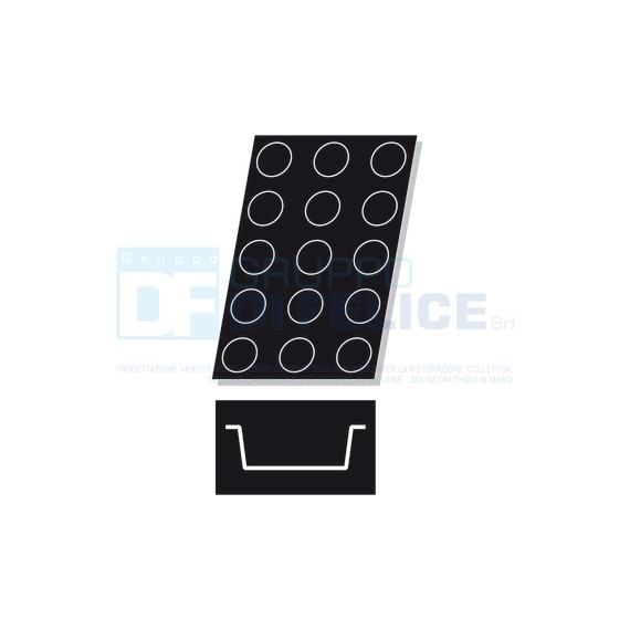 Stampo Flessibile Cm 60x40 Muffins Cm 9,1 In Silicone